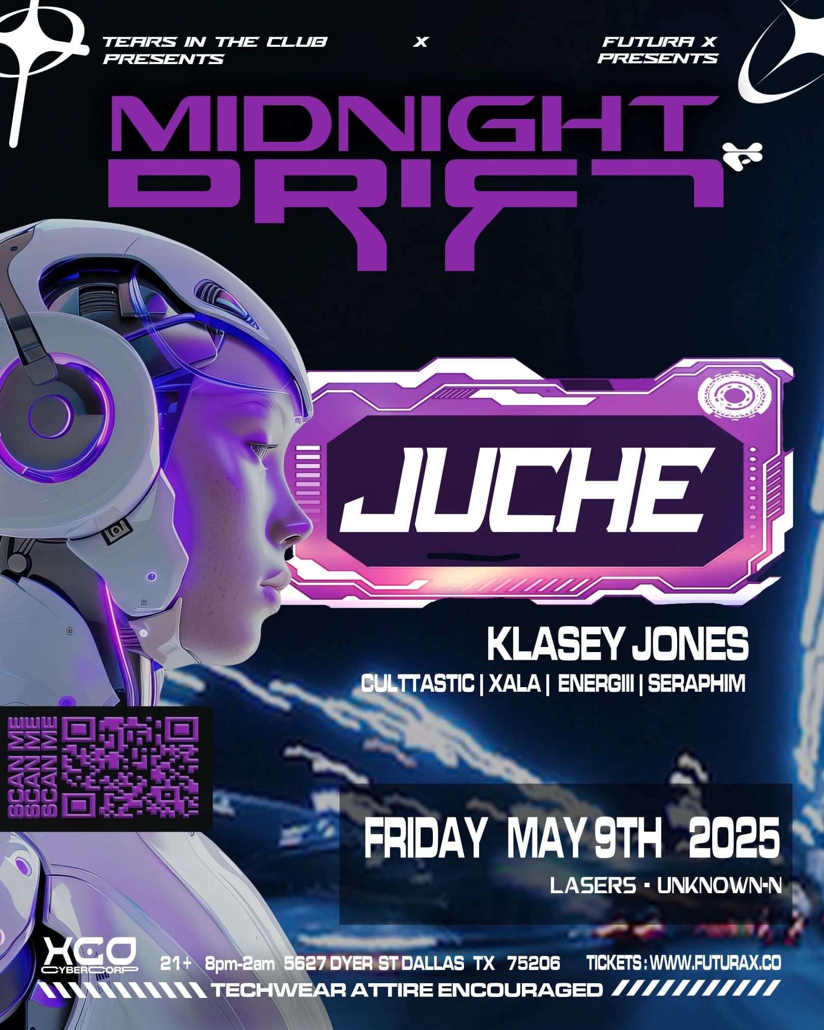 Futura X Event: MIDNIGHT DRIFT// JUCHE + KLASEY JONES